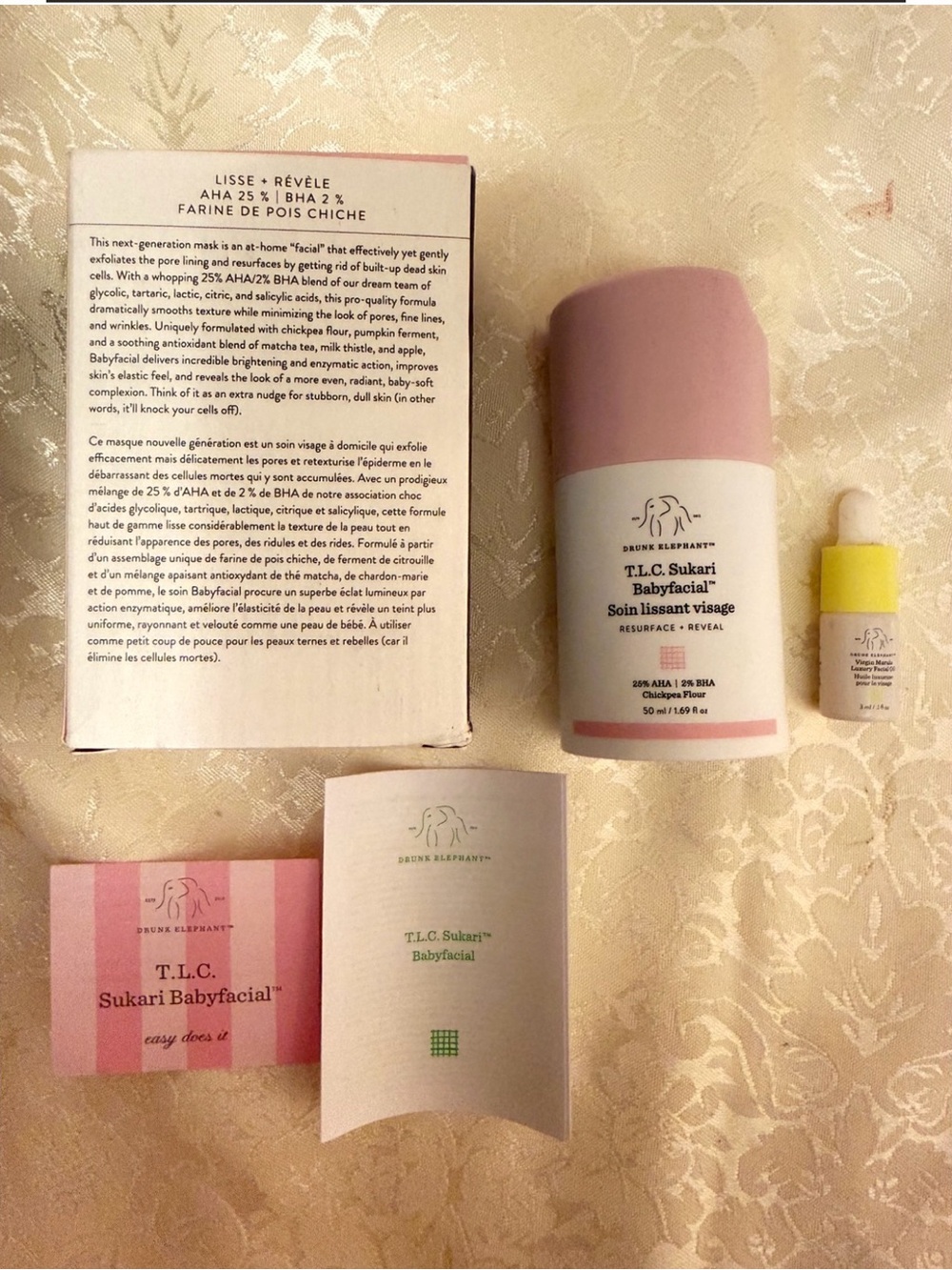 Drunk Elephant Pink & White T.L.C. Sukari Babyfacial Set